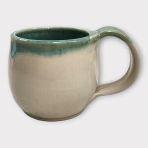 Emily Post Handmade Ombre Mug Cream Celadon Green Ceramic PNW Pottery